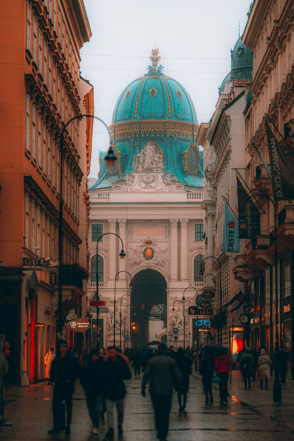 Budget-friendly street scene in Vienna, Austria
