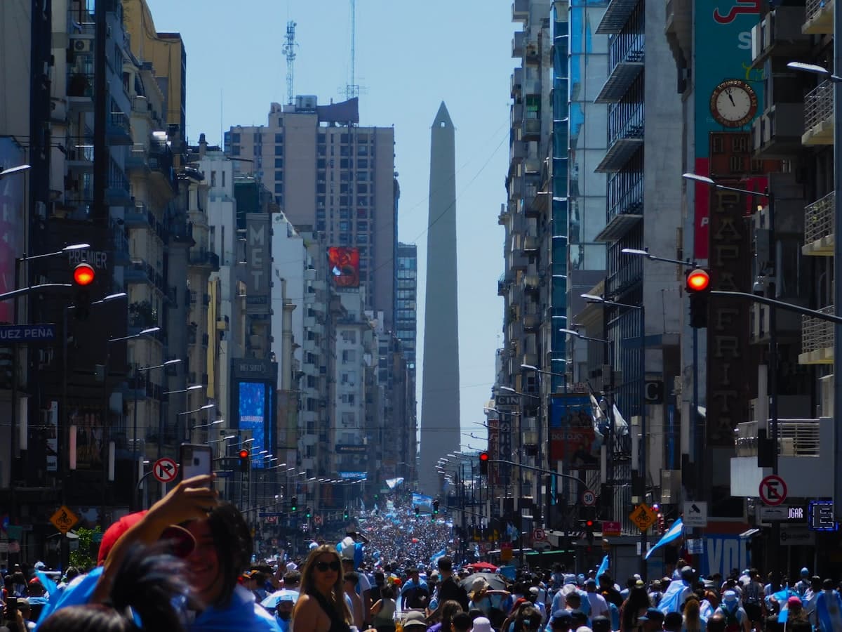 Budget-friendly street scene in Buenos Aires, Argentina