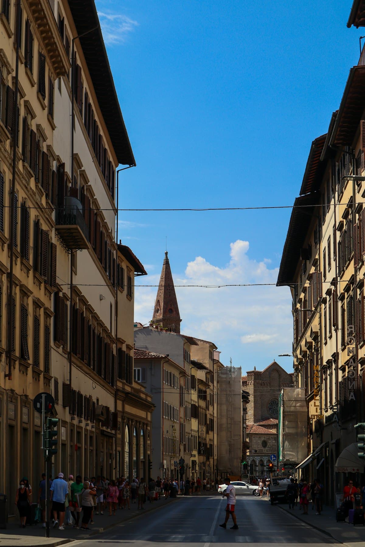 Solo traveler exploring Florence, Italy safely