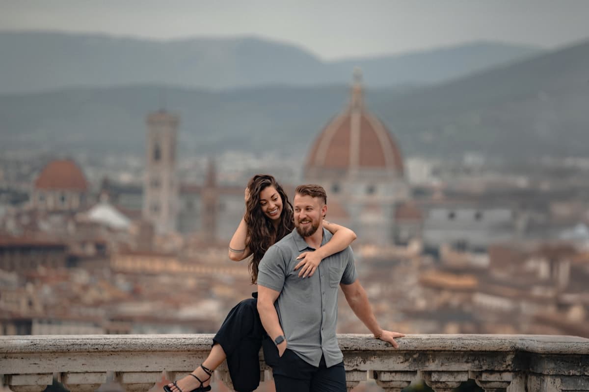 Romantic sunset scene in Florence, Italy — honeymoon guide